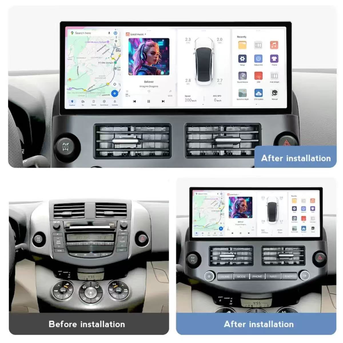 Ecran Android RAv4 2008-2012