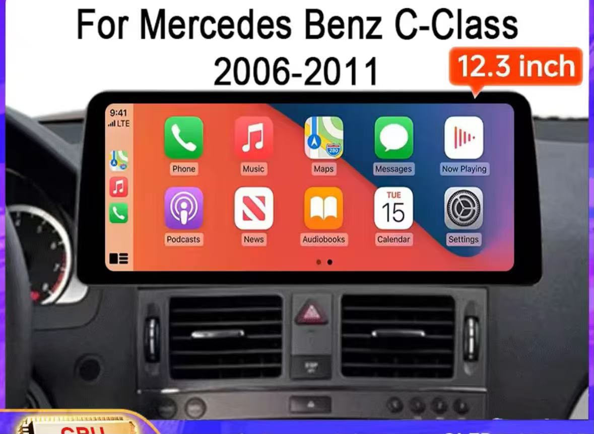 Ecran Android 12,3 pouce Mercedes Benz c-Class 2006-2011